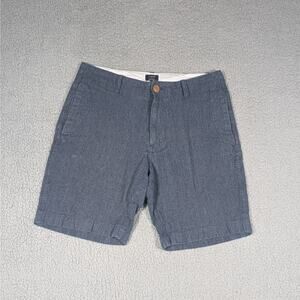 J.Crew Beach Shorts Mens 31W Dark Grey Linen Cotton Blend Chino Shorts